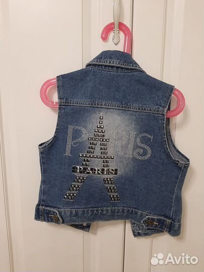 Джинсовая жилетка для девочек