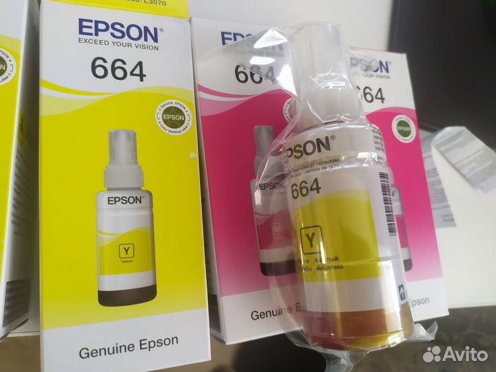 Чернила Epson 664 новые оригинальные