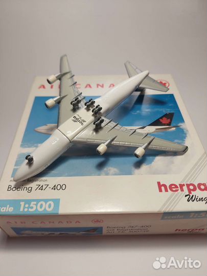 Модель самолета Air Canada B 747-433 Herpa 1/500