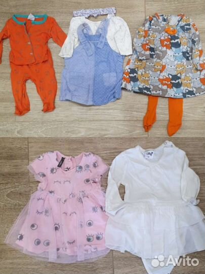 Огромный пакет вещей на девочку от 0 до 1,3