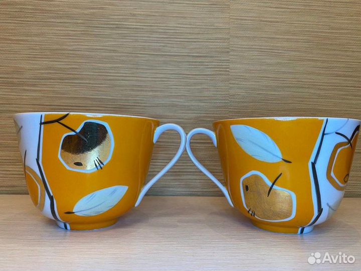 Фарфоровые чайные чашки гиганты