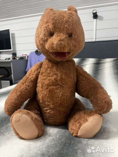 Плюшевый медведь СССР винтаж