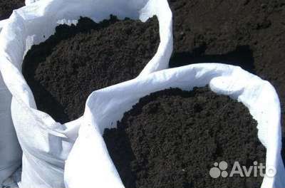 Навоз, торф, чернозём в мешках