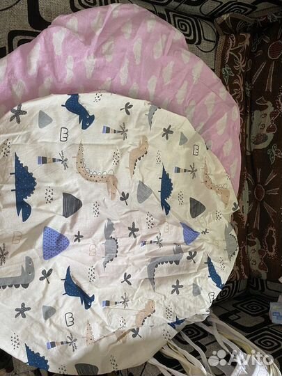 Круглая простынь на кроватку трансформер