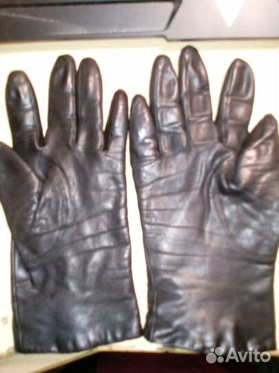 Перчатки женские, размер 6.5, цвет черный