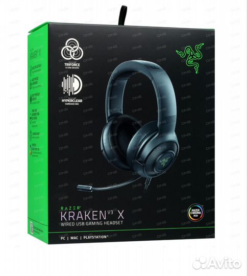 Проводные наушники Razer Kraken V3 X черный