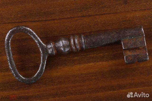 Старинный Ключ от Двери Сундука Шкафа железо 6,5