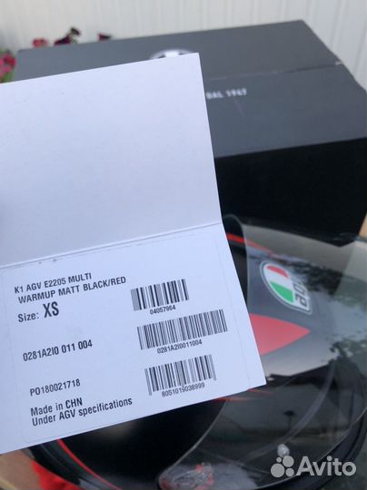 Шлем agv k1 multi warmup XS