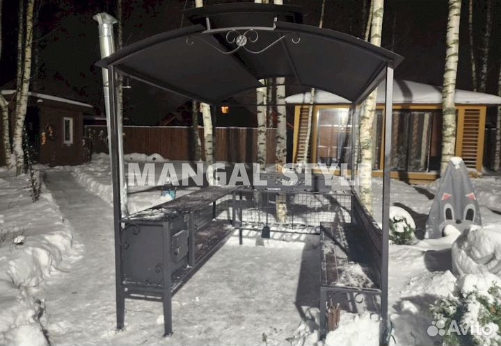 Мангал с крышей