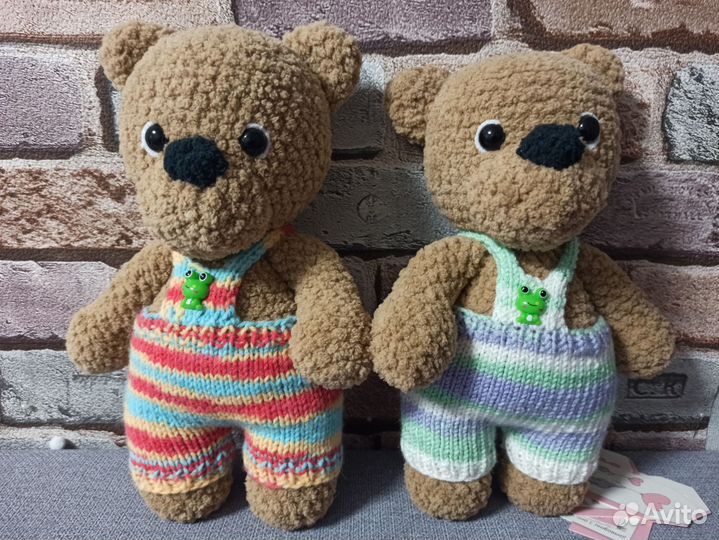 Вязаная игрушка мишка ручной работы