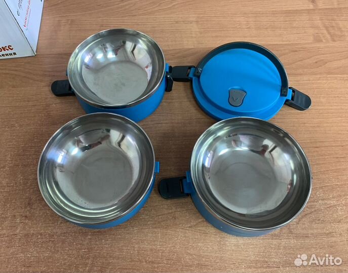 Ланч-бокс 1.5 л, 3 тарелки, сохраняет тепло