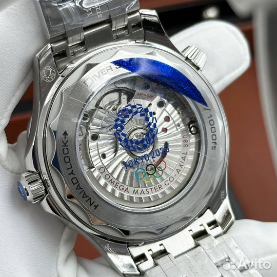 Часы Omega Seamaster Diver 300m White Tokio 2020