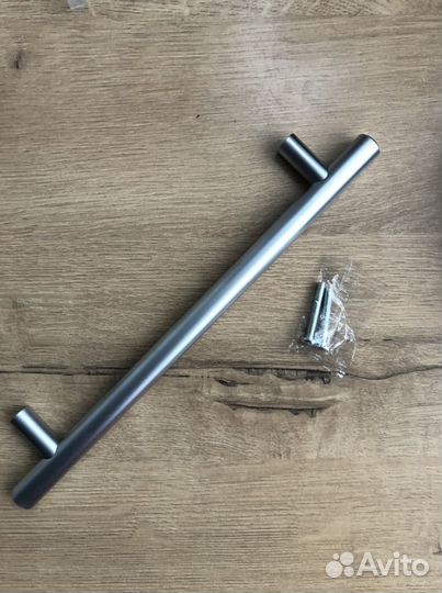 Ручка-рейлинг. Металлическая матовый хром