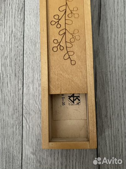 Пенал школьный СССР дерево натур