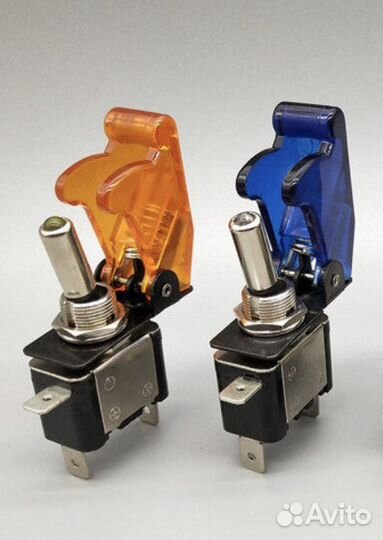 Тумблер выключатель с подсветкой и крышкой