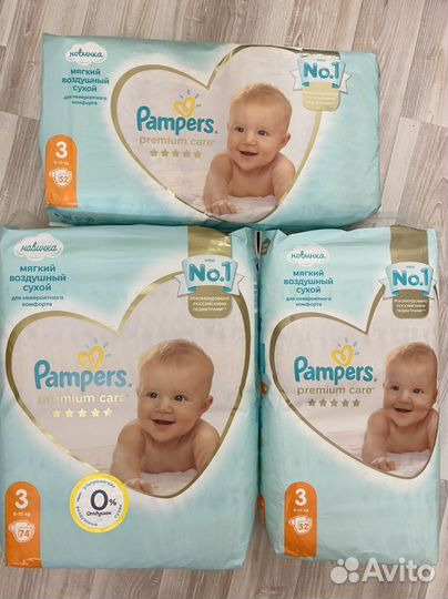 Pampers premium care 3 памперс премиум кеа