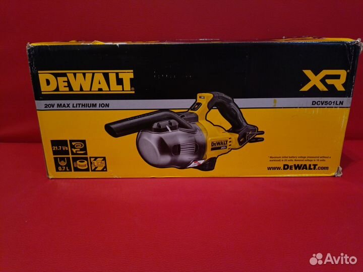 Аккумуляторный пылесос dewalt DCV501LN