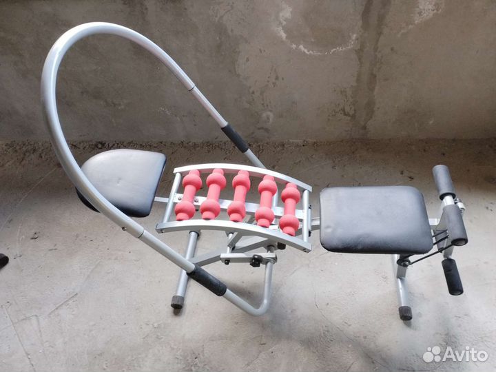 Тренажёр для пресса роликовый, массажный, скамья