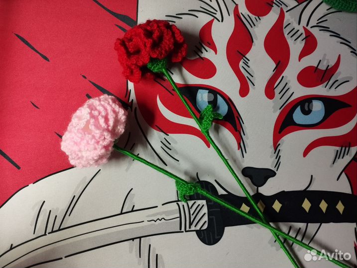 Гвоздика вязаная крючком