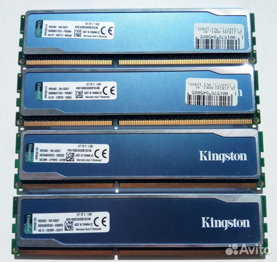 DDR3 Kingston HyperX Kit 4*2GB 2*2GB 1R*8 для Пк