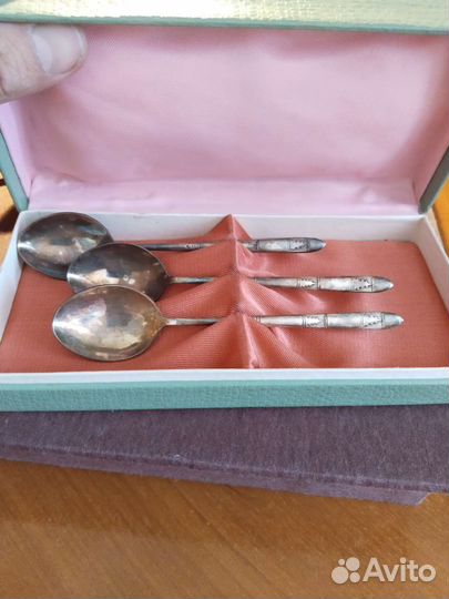 Мельхиор ложки вилки ножи СССР