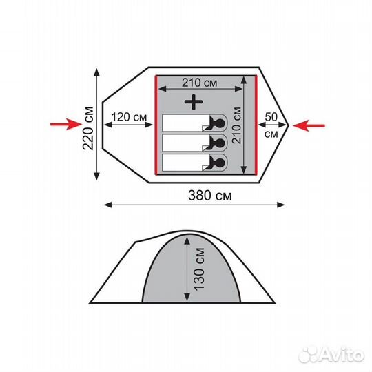 Палатка Scout 3 (C/SC 3) Campus
