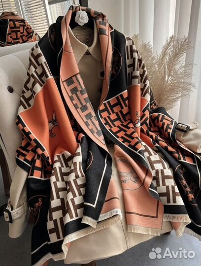 Палантин платок шарф кашемир на шею