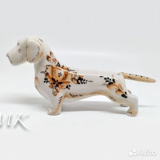 Такса жесткошерстная статуэтка из фарфора