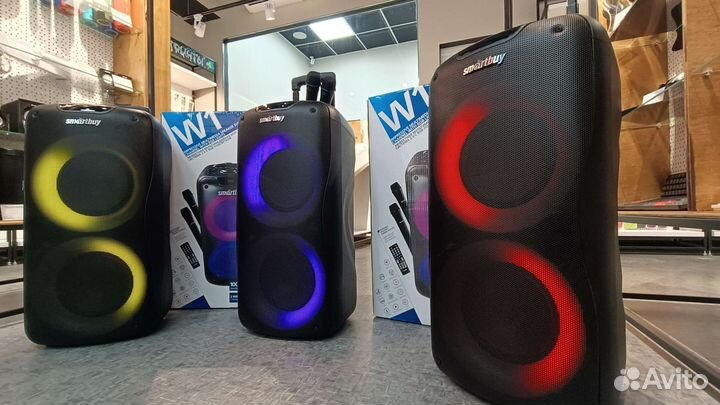 Большая блютуз колонка 100ватт 2 микрофона пульт