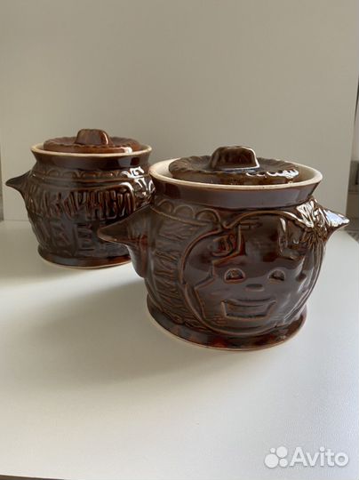 Горшок для запекания керамический 2 шт