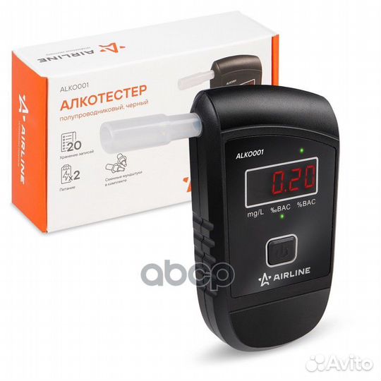 Алкотестер полупроводниковый черный alko001