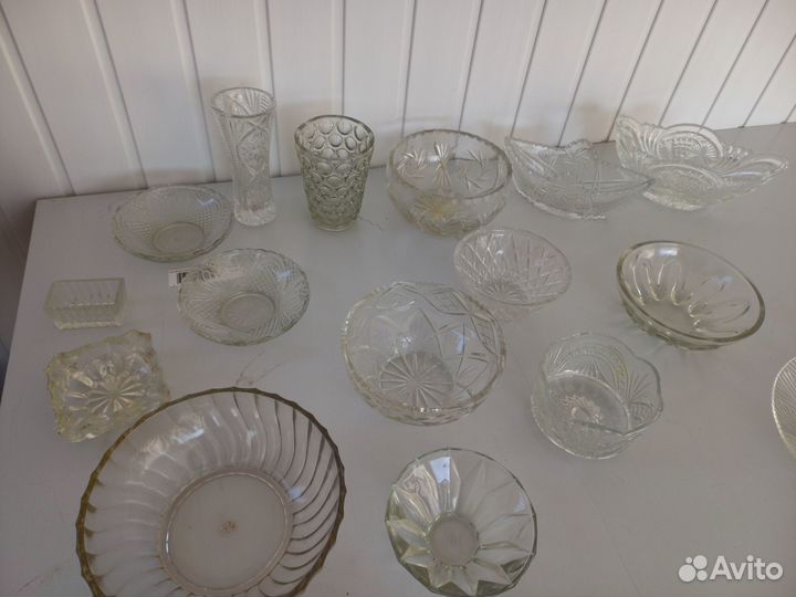 Посуда из хрусталя и из стекла