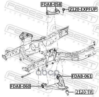 Сайлентблок передн рычага передний ford explorer