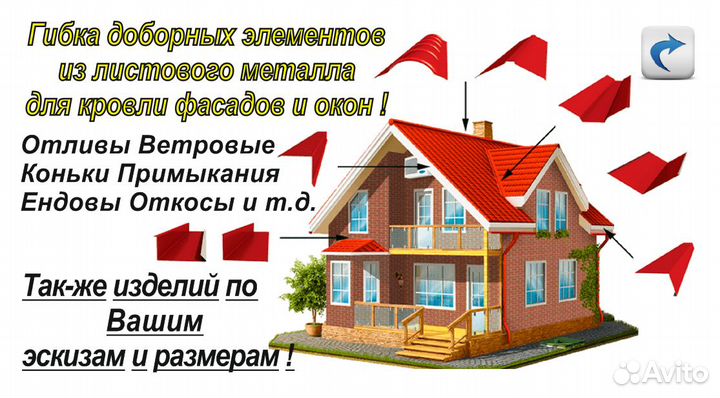 Изготовление доборных элементов, отливы, ветровые