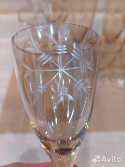 Бокалы, фужеры, рюмки СССР, карамельное стекло
