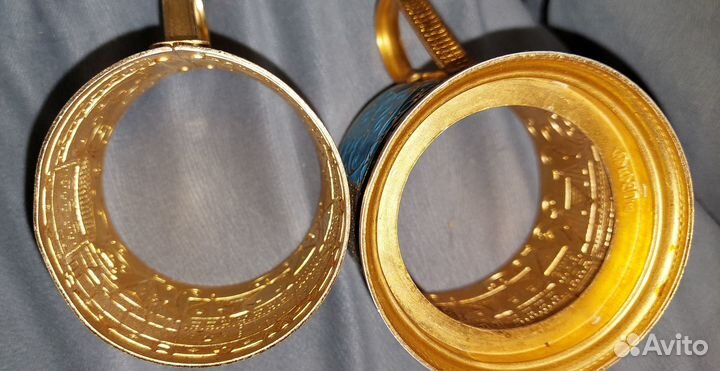 Подстаканник Коломенское эмаль алюминий СССР 1960