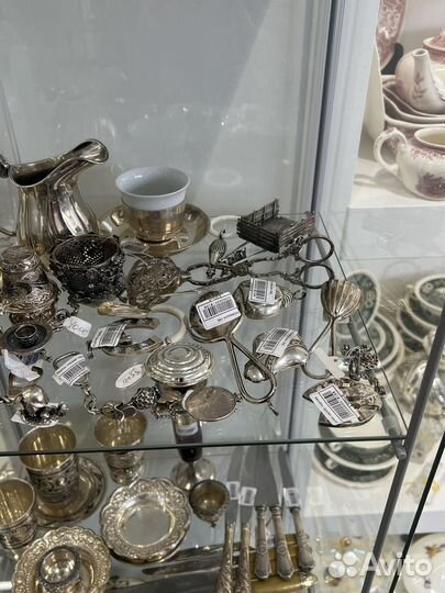 Серебро Кубачи, Европа. Рюмки бокалы солонки