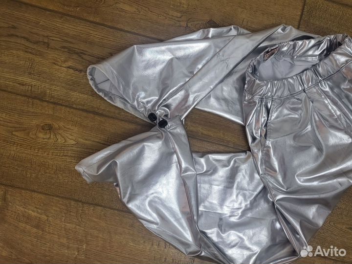 Брюки блестящие