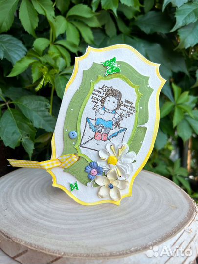 Открытка ручной работы фигурная
