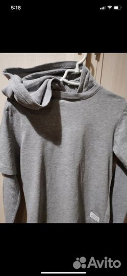 Лонгслив серый