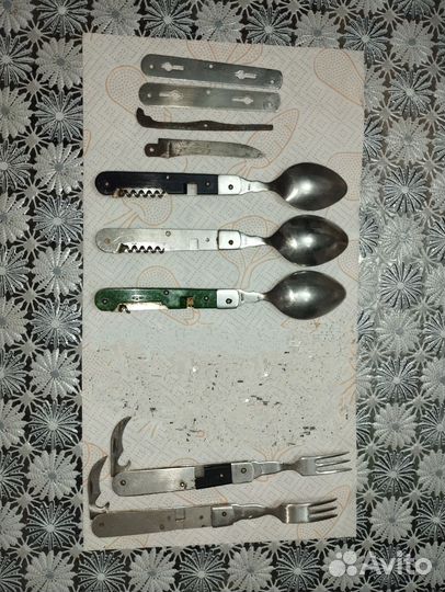 Туристический набор ложка вилка нож СССР