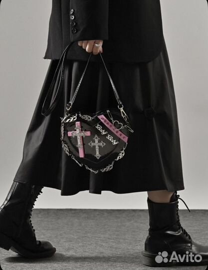Сумка клатч Gothic Heart Y2K