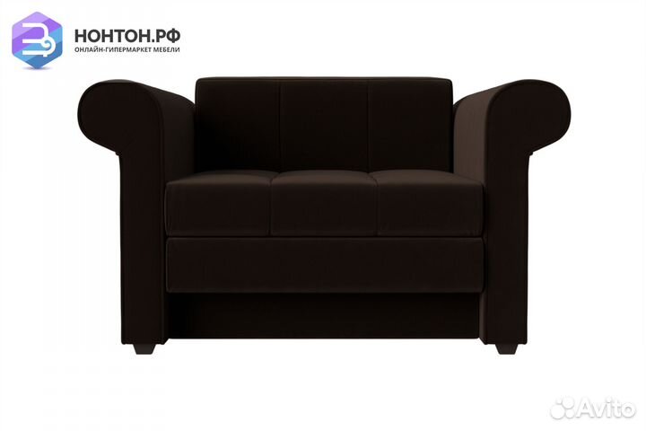 Кресло выкатное Берли микровельвет коричневый