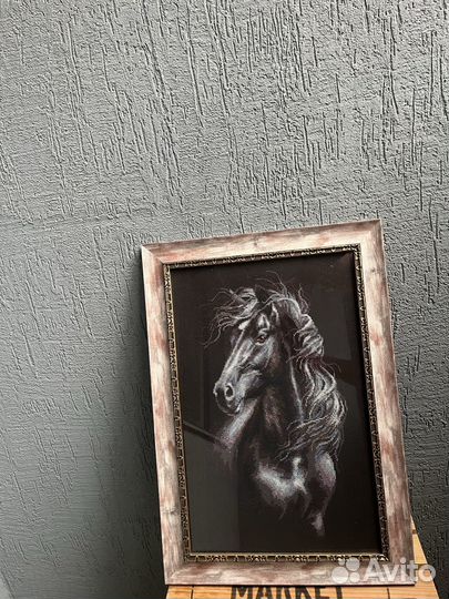 Картина вышитая крестом ручная работа