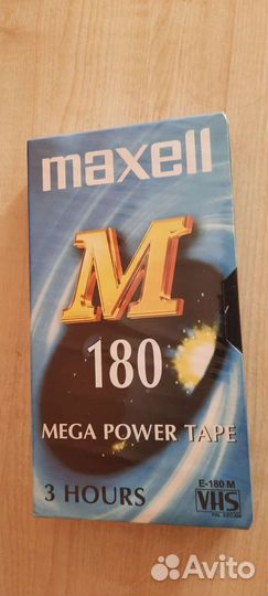 Кассета maxell 180 mega power tape на 3 часа