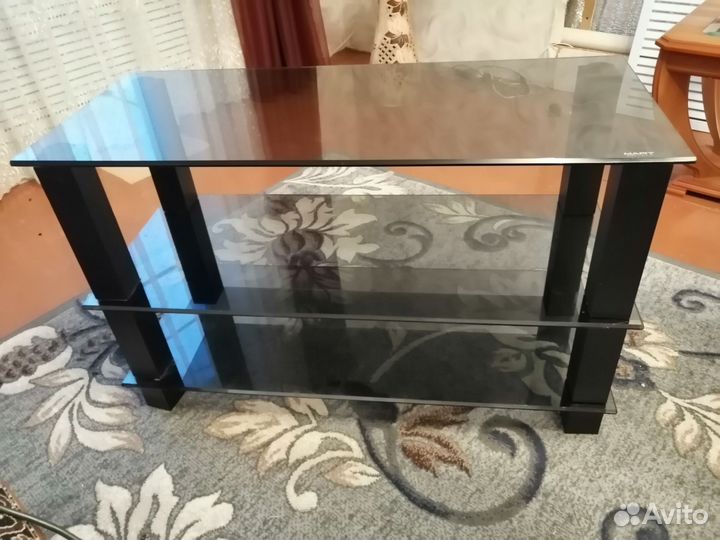 Стеклянная тумба под тв телевизор