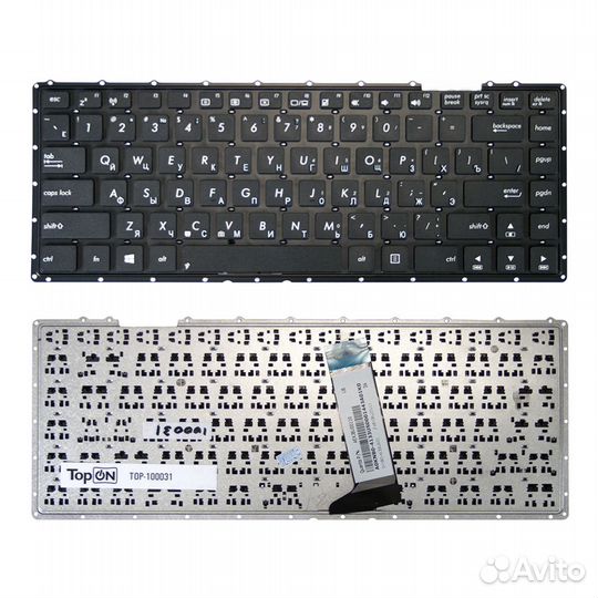Клавиатура для ноутбука Asus X451 черная, без рамк