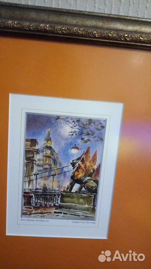 Акварель репродукции с видами Санкт-Петербурга