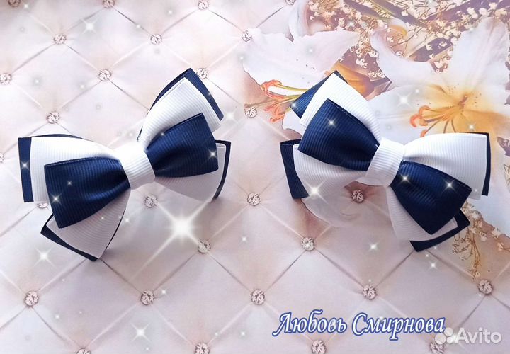 Школьные бантики ручной работы