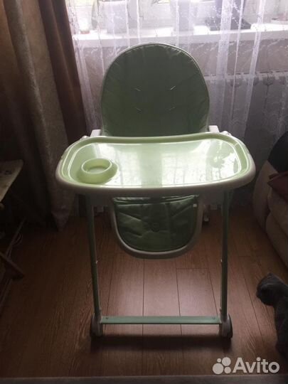 Детский стульчик для кормления happy baby